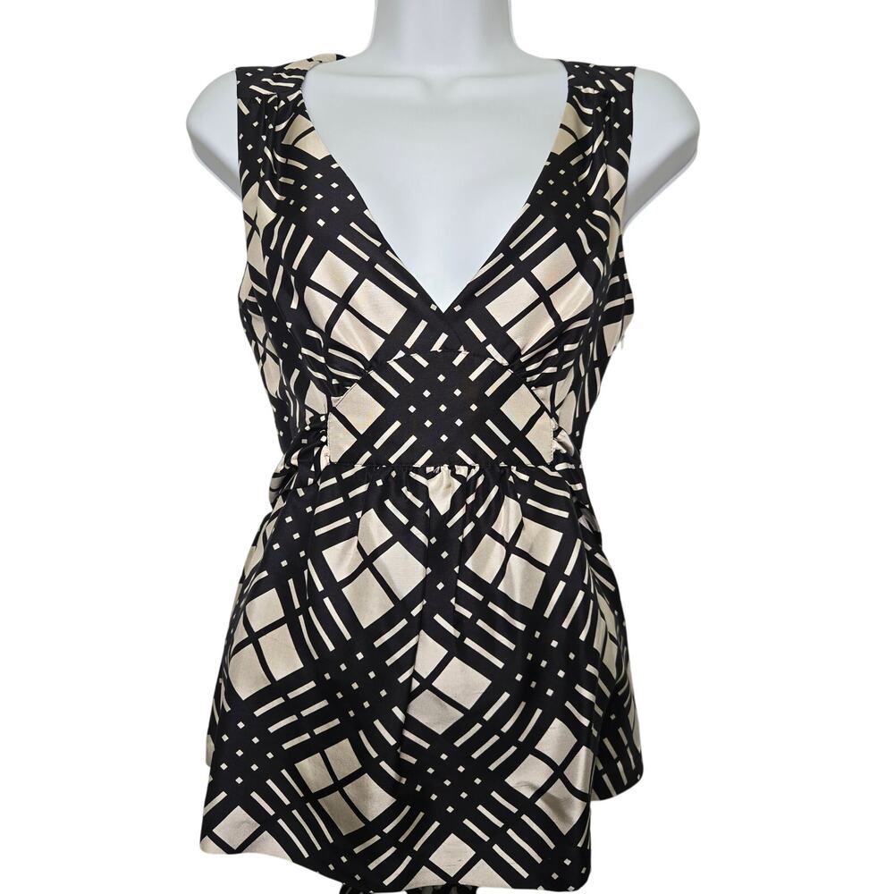 J.Crew Womens Vintage Y2K Babydoll Office Siren Going Out 100% Silk Peplum Top 2